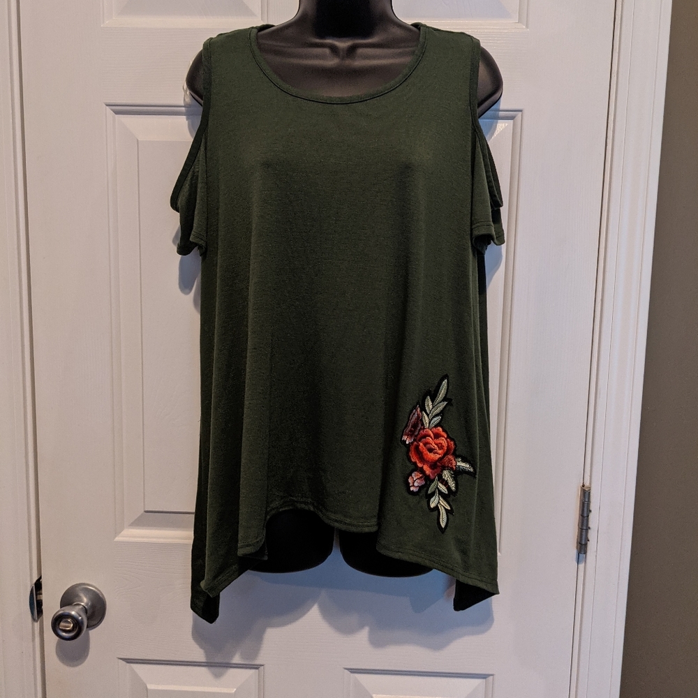 Arabella boho shoulder cut out top